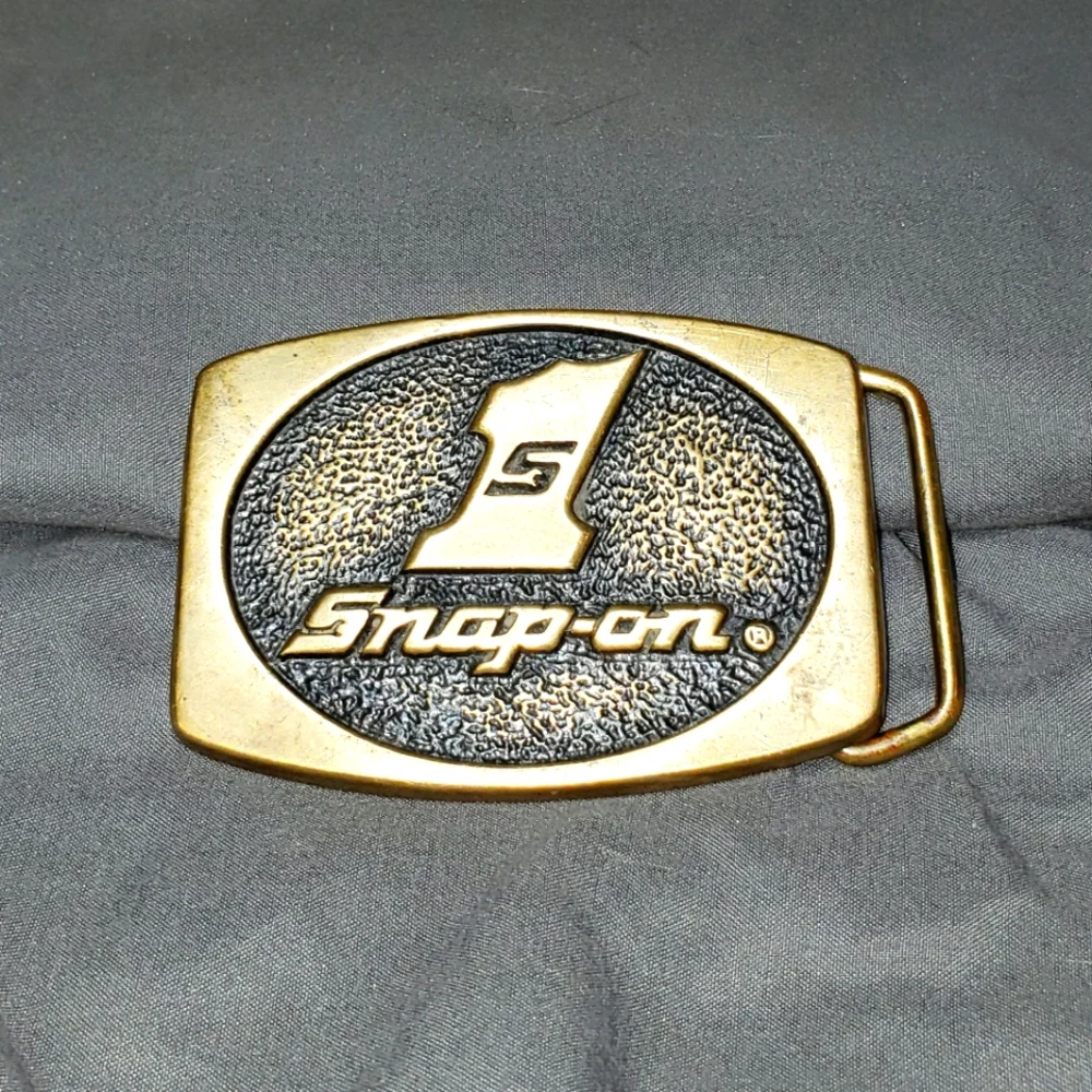 RARE 70s Vintage Snap On Belt Buckle - Picture 1 of 2